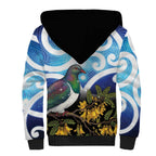 Kekeru New Zealand Matariki Sherpa Hoodie Kukupa Kowhai Maori New Year Blue Version