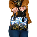 Kekeru New Zealand Matariki Shoulder Handbag Kukupa Kowhai Maori New Year Blue Version