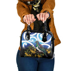 Kekeru New Zealand Matariki Shoulder Handbag Kukupa Kowhai Maori New Year Blue Version
