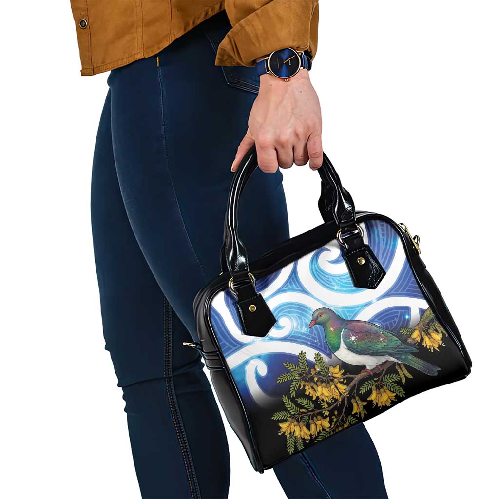 Kekeru New Zealand Matariki Shoulder Handbag Kukupa Kowhai Maori New Year Blue Version