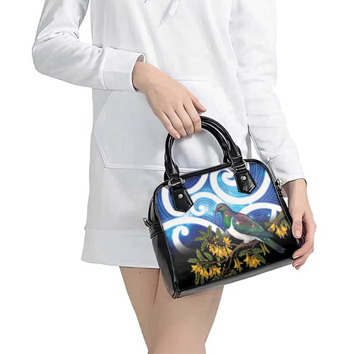 Kekeru New Zealand Matariki Shoulder Handbag Kukupa Kowhai Maori New Year Blue Version