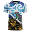Kekeru New Zealand Matariki T Shirt Kukupa Kowhai Maori New Year Blue Version