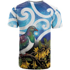 Kekeru New Zealand Matariki T Shirt Kukupa Kowhai Maori New Year Blue Version