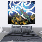 Kekeru New Zealand Matariki Tapestry Kukupa Kowhai Maori New Year Blue Version