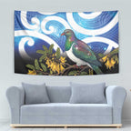 Kekeru New Zealand Matariki Tapestry Kukupa Kowhai Maori New Year Blue Version