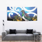 Kekeru New Zealand Matariki Tapestry Kukupa Kowhai Maori New Year Blue Version