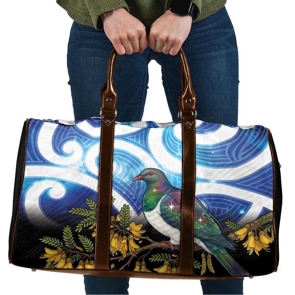 Kekeru New Zealand Matariki Travel Bag Kukupa Kowhai Maori New Year Blue Version