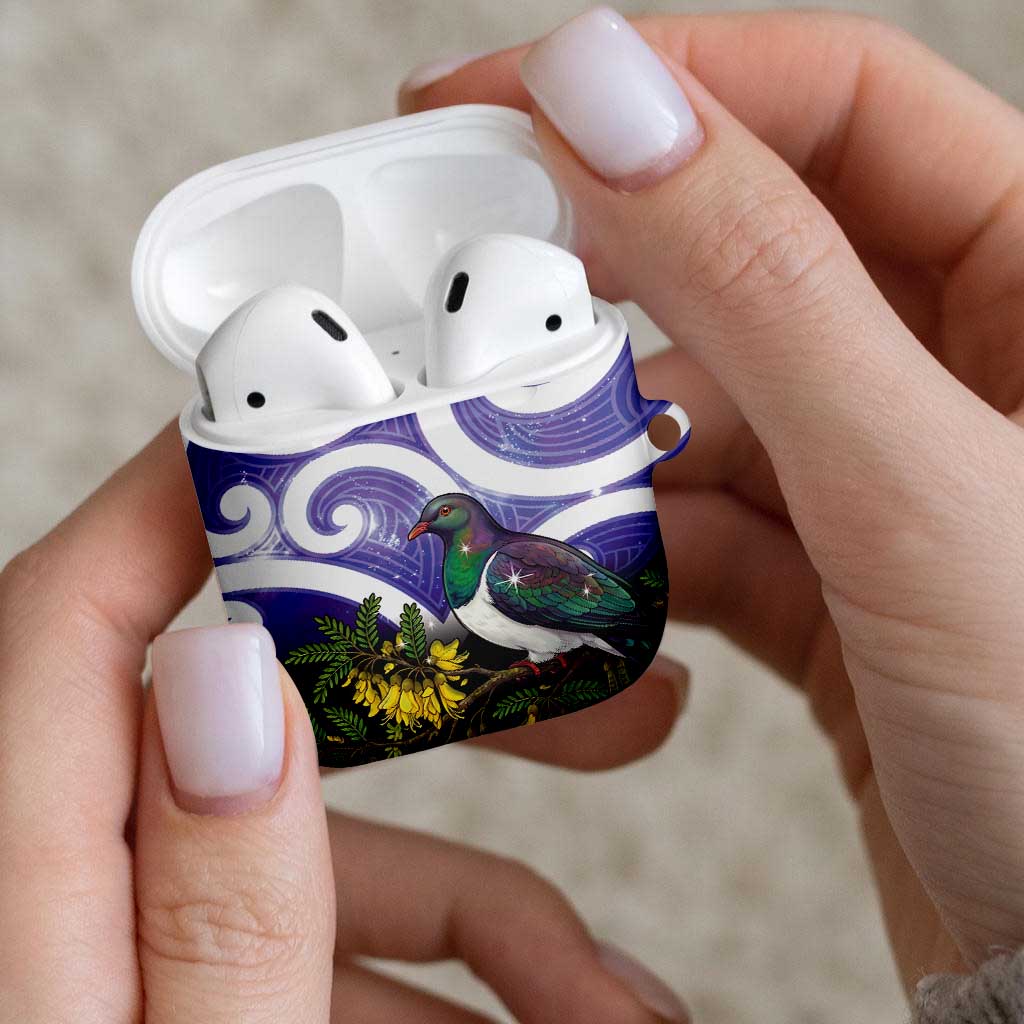 Kekeru New Zealand Matariki AirPods Case Kukupa Kowhai Maori New Year Purple Version