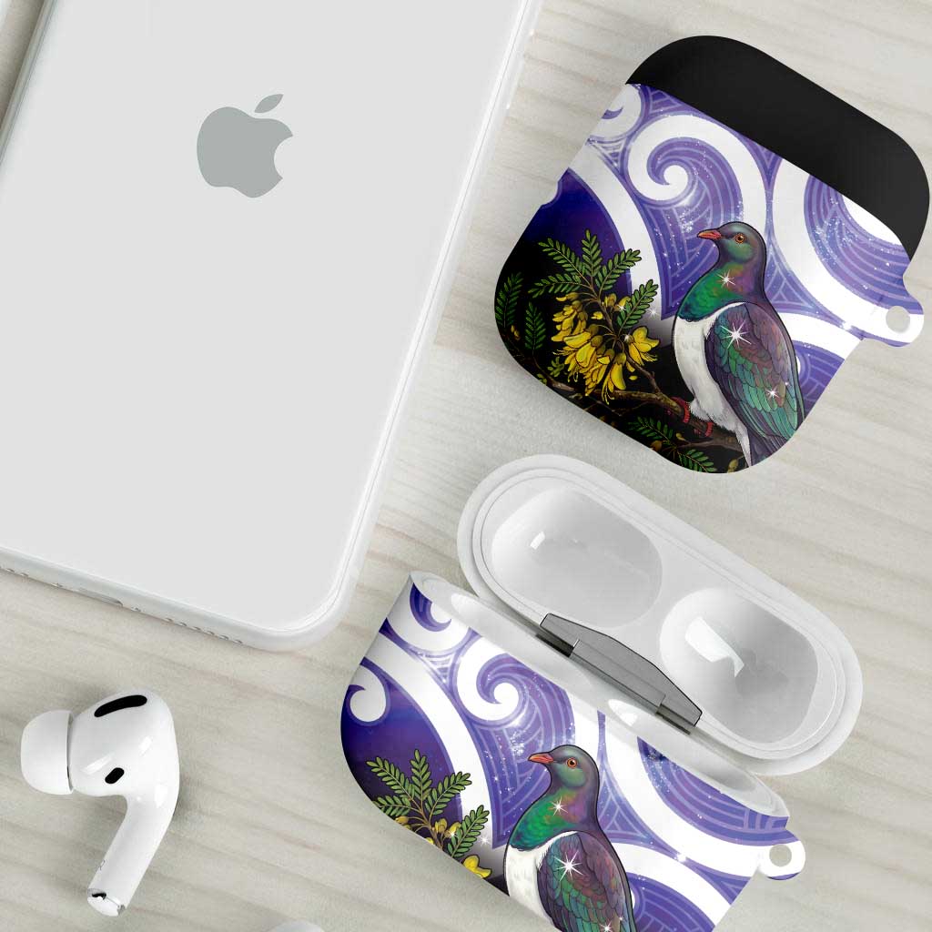 Kekeru New Zealand Matariki AirPods Case Kukupa Kowhai Maori New Year Purple Version
