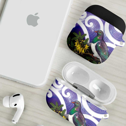 Kekeru New Zealand Matariki AirPods Case Kukupa Kowhai Maori New Year Purple Version