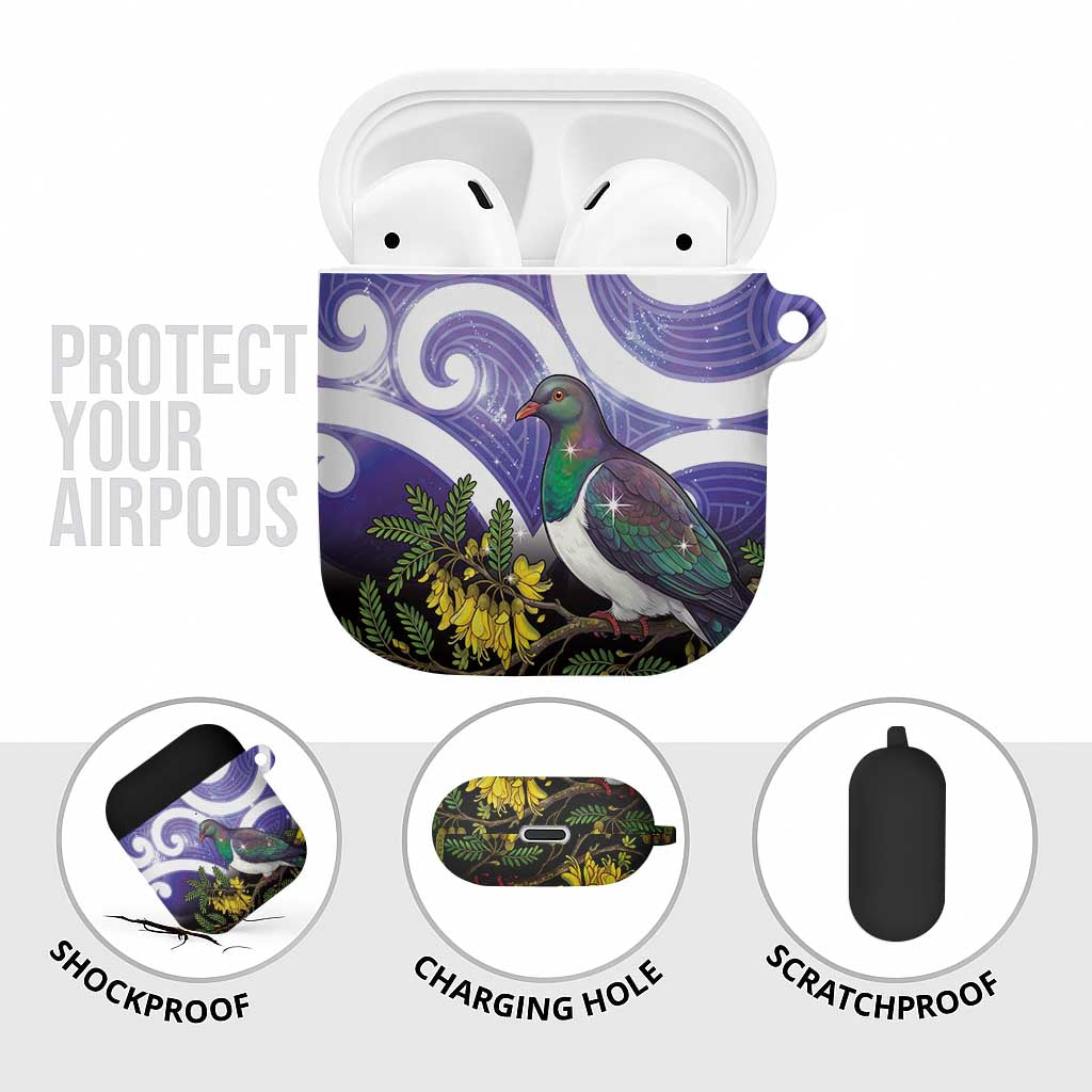 Kekeru New Zealand Matariki AirPods Case Kukupa Kowhai Maori New Year Purple Version