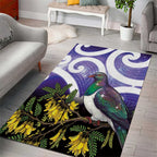 Kekeru New Zealand Matariki Area Rug Kukupa Kowhai Maori New Year Purple Version
