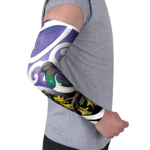 Kekeru New Zealand Matariki Arm Sleeves Kukupa Kowhai Maori New Year Purple Version