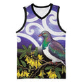 Kekeru New Zealand Matariki Basketball Jersey Kukupa Kowhai Maori New Year Purple Version