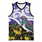 Kekeru New Zealand Matariki Basketball Jersey Kukupa Kowhai Maori New Year Purple Version