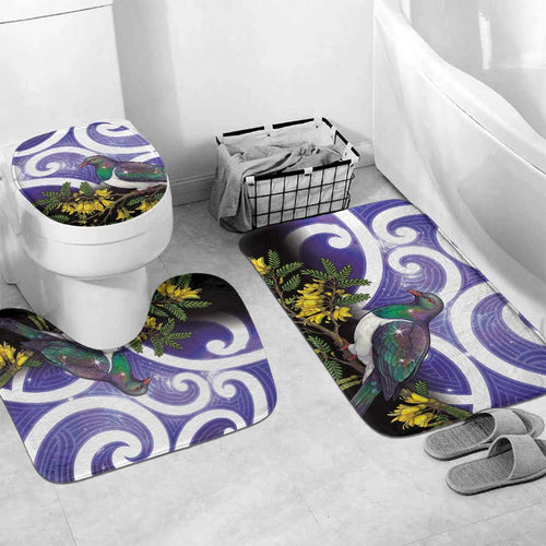 Kekeru New Zealand Matariki Bathroom Set Kukupa Kowhai Maori New Year Purple Version