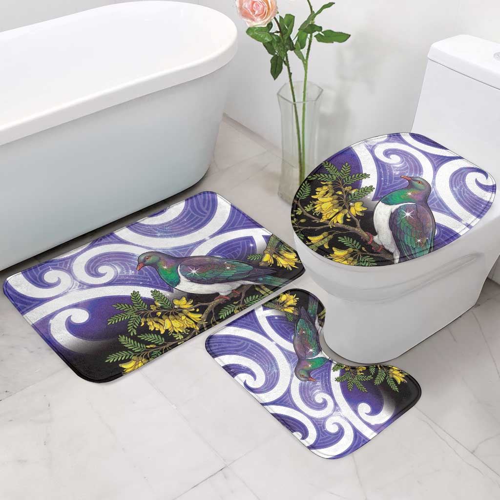 Kekeru New Zealand Matariki Bathroom Set Kukupa Kowhai Maori New Year Purple Version