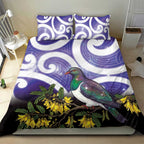 Kekeru New Zealand Matariki Bedding Set Kukupa Kowhai Maori New Year Purple Version
