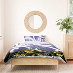 Kekeru New Zealand Matariki Bedding Set Kukupa Kowhai Maori New Year Purple Version