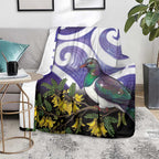 Kekeru New Zealand Matariki Blanket Kukupa Kowhai Maori New Year Purple Version