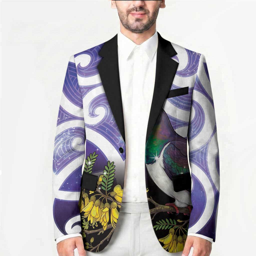 Kekeru New Zealand Matariki Blazer Kukupa Kowhai Maori New Year Purple Version