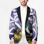 Kekeru New Zealand Matariki Blazer Kukupa Kowhai Maori New Year Purple Version