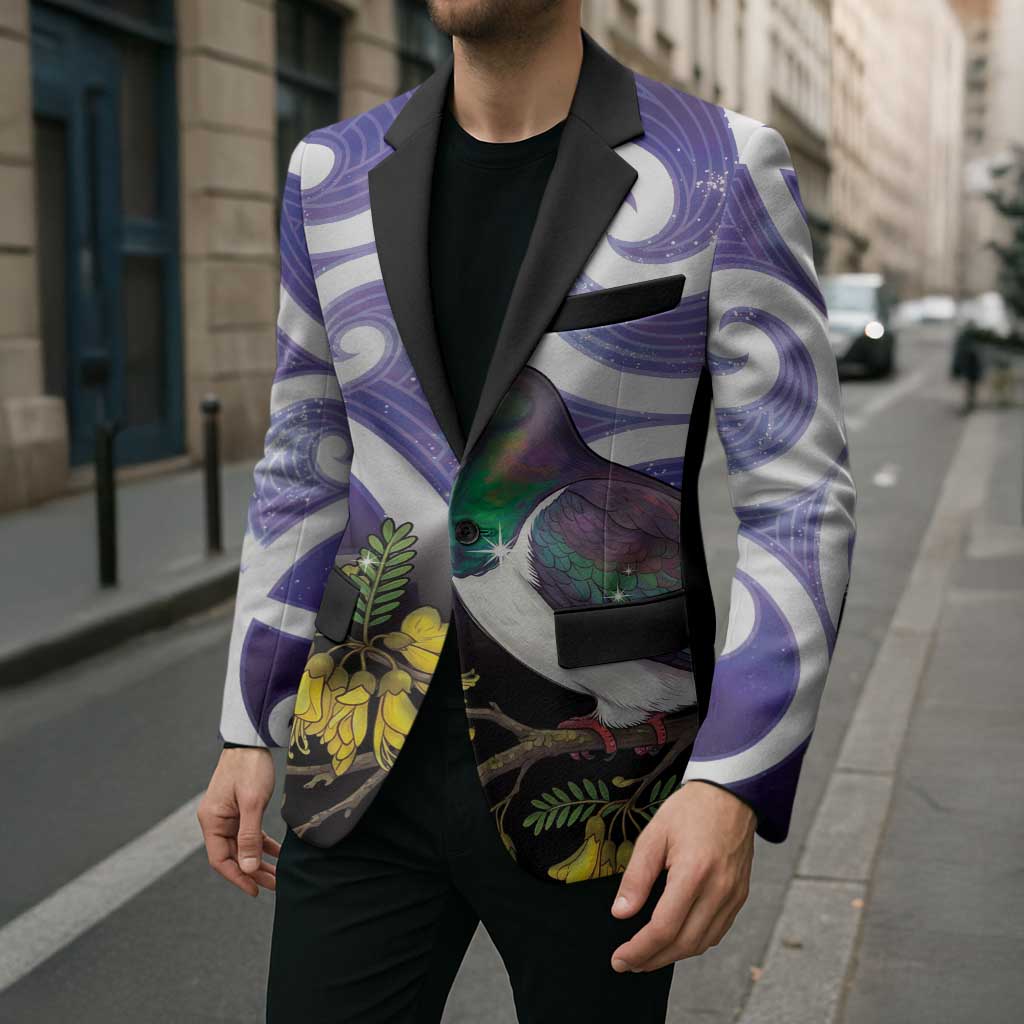 Kekeru New Zealand Matariki Blazer Kukupa Kowhai Maori New Year Purple Version