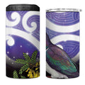 Kekeru New Zealand Matariki 4 in 1 Can Cooler Tumbler Kukupa Kowhai Maori New Year Purple Version