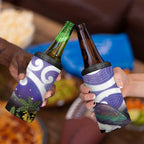 Kekeru New Zealand Matariki 4 in 1 Can Cooler Tumbler Kukupa Kowhai Maori New Year Purple Version
