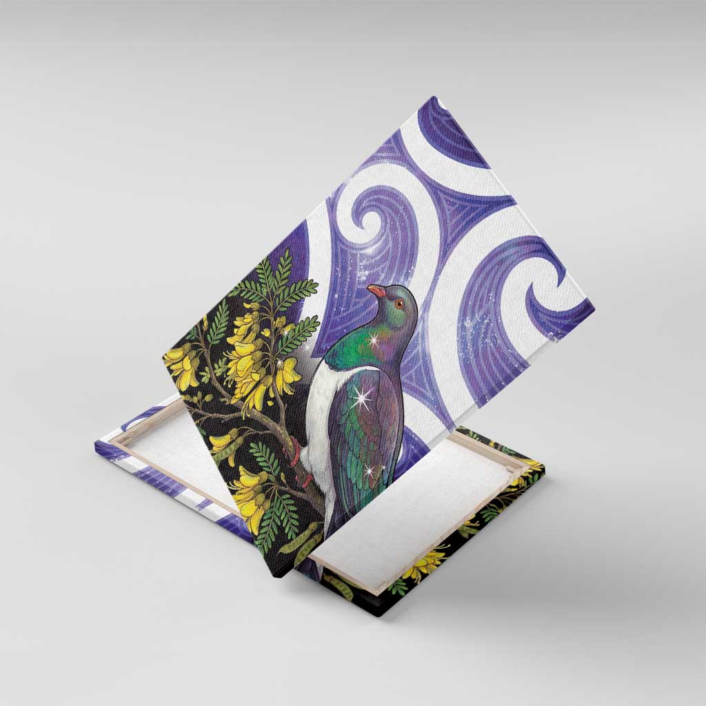 Kekeru New Zealand Matariki Canvas Wall Art Kukupa Kowhai Maori New Year Purple Version