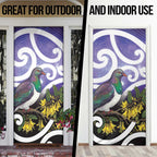 Kekeru New Zealand Matariki Door Cover Kukupa Kowhai Maori New Year Purple Version