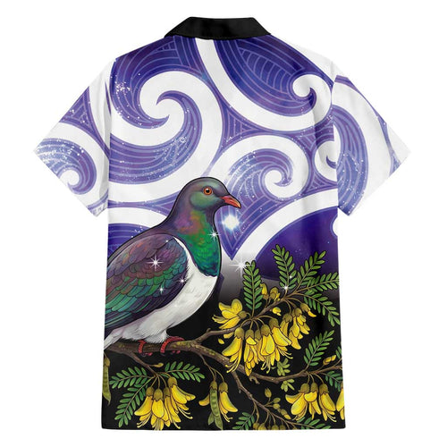 Kekeru New Zealand Matariki Family Matching Mermaid Dress and Hawaiian Shirt Kukupa Kowhai Maori New Year Purple Version
