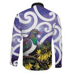 Kekeru New Zealand Matariki Family Matching Mermaid Dress and Hawaiian Shirt Kukupa Kowhai Maori New Year Purple Version