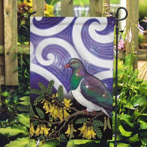 Kekeru New Zealand Matariki Garden Flag Kukupa Kowhai Maori New Year Purple Version