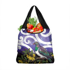 Kekeru New Zealand Matariki Grocery Bag Kukupa Kowhai Maori New Year Purple Version