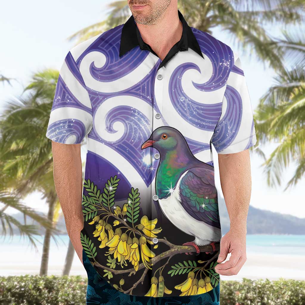 Kekeru New Zealand Matariki Hawaiian Shirt Kukupa Kowhai Maori New Year Purple Version