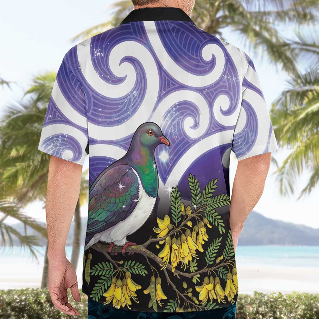 Kekeru New Zealand Matariki Hawaiian Shirt Kukupa Kowhai Maori New Year Purple Version