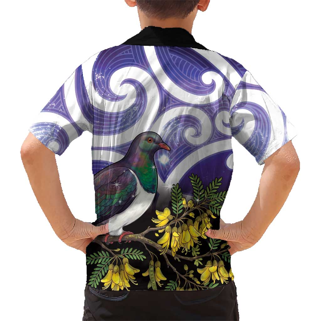 Kekeru New Zealand Matariki Hawaiian Shirt Kukupa Kowhai Maori New Year Purple Version