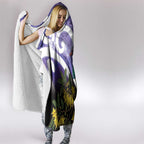 Kekeru New Zealand Matariki Hooded Blanket Kukupa Kowhai Maori New Year Purple Version