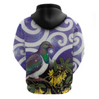 Kekeru New Zealand Matariki Hoodie Kukupa Kowhai Maori New Year Purple Version