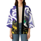 Kekeru New Zealand Matariki Kimono Kukupa Kowhai Maori New Year Purple Version