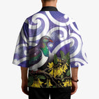 Kekeru New Zealand Matariki Kimono Kukupa Kowhai Maori New Year Purple Version