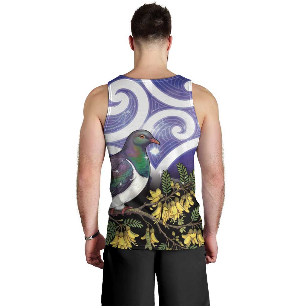 Kekeru New Zealand Matariki Men Tank Top Kukupa Kowhai Maori New Year Purple Version