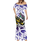 Kekeru New Zealand Matariki Mermaid Dress Kukupa Kowhai Maori New Year Purple Version