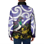 Kekeru New Zealand Matariki Padded Jacket Kukupa Kowhai Maori New Year Purple Version