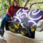 Kekeru New Zealand Matariki Quilt Kukupa Kowhai Maori New Year Purple Version