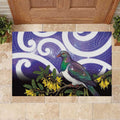 Kekeru New Zealand Matariki Rubber Doormat Kukupa Kowhai Maori New Year Purple Version