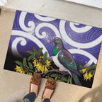 Kekeru New Zealand Matariki Rubber Doormat Kukupa Kowhai Maori New Year Purple Version