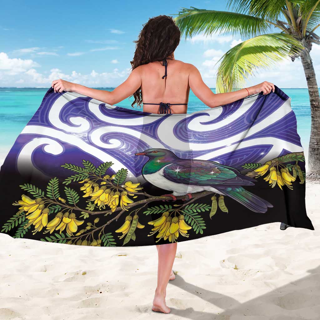 Kekeru New Zealand Matariki Sarong Kukupa Kowhai Maori New Year Purple Version