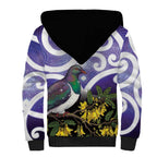 Kekeru New Zealand Matariki Sherpa Hoodie Kukupa Kowhai Maori New Year Purple Version